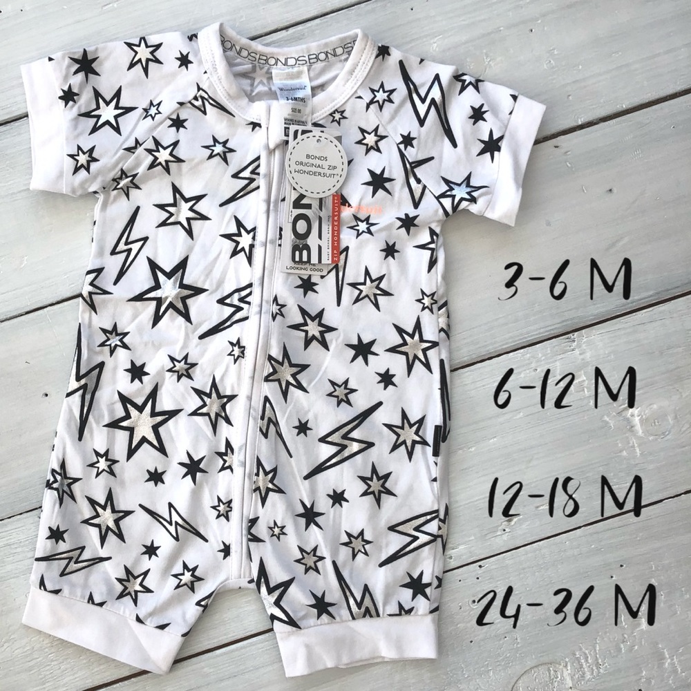 Bonds Zippy Shorts Romper Galaxy baby wondersuit